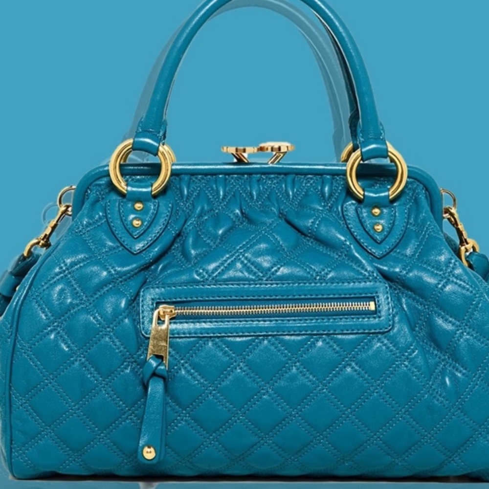 Marc Jacob’s Teal Green Quilted leather Stam bag